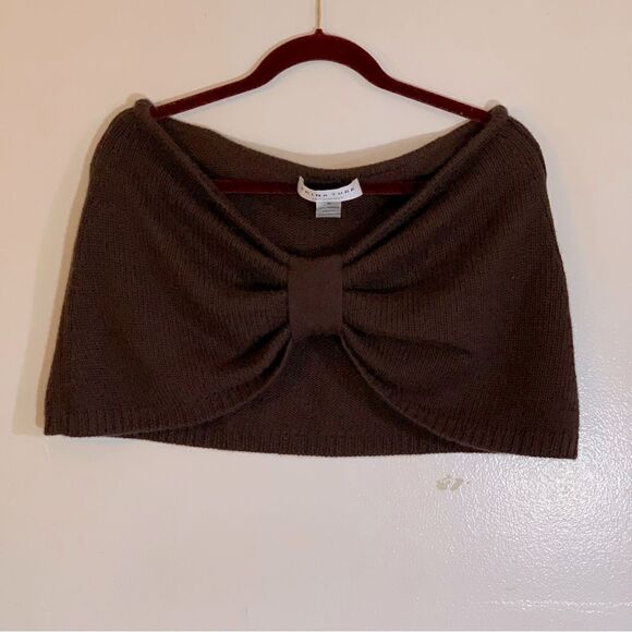Trina Turk Cashmere Wrap Shawl Top Seems to be Brown Sz Medium Gorgeous - Picture 2 of 4